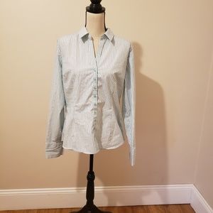 Striped Button Up Blouse